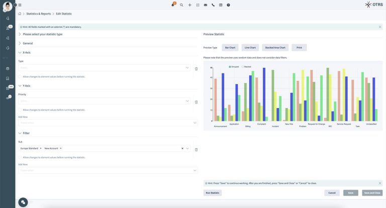 OTRS Statistic Editing